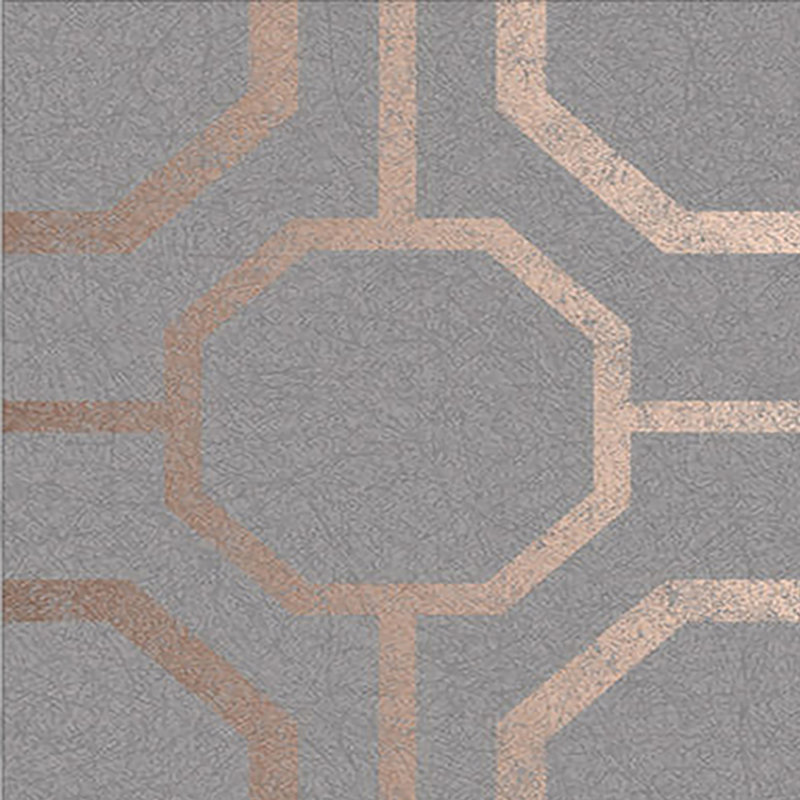Sashiko Geometric Wallpaper Roll, Rose Gold