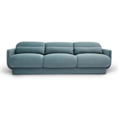 Tov Furniture Azalea Powder Blue Velvet Sofa