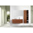 Figure Walnut Wall Mount Natural Wood veneer plywood Bathroom Side Cabinet, 22"