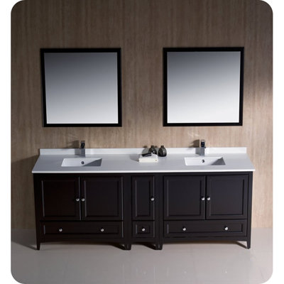 Formosa Fresca 84"" Free-Standing Double Sink Bathroom Vanity Set with Mirror -  FVN20-361236ES