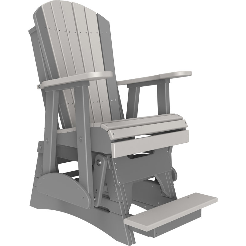 Chaise d'extérieur coulissante en polywood, Gris clair