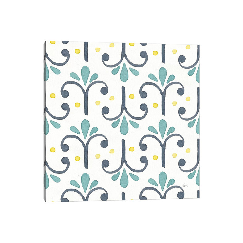 Garden Getaway Pattern X by Laura Marshall - Wrapped Canvas Painting, 30.48cm H x 30.48cm W x 1.91cm D