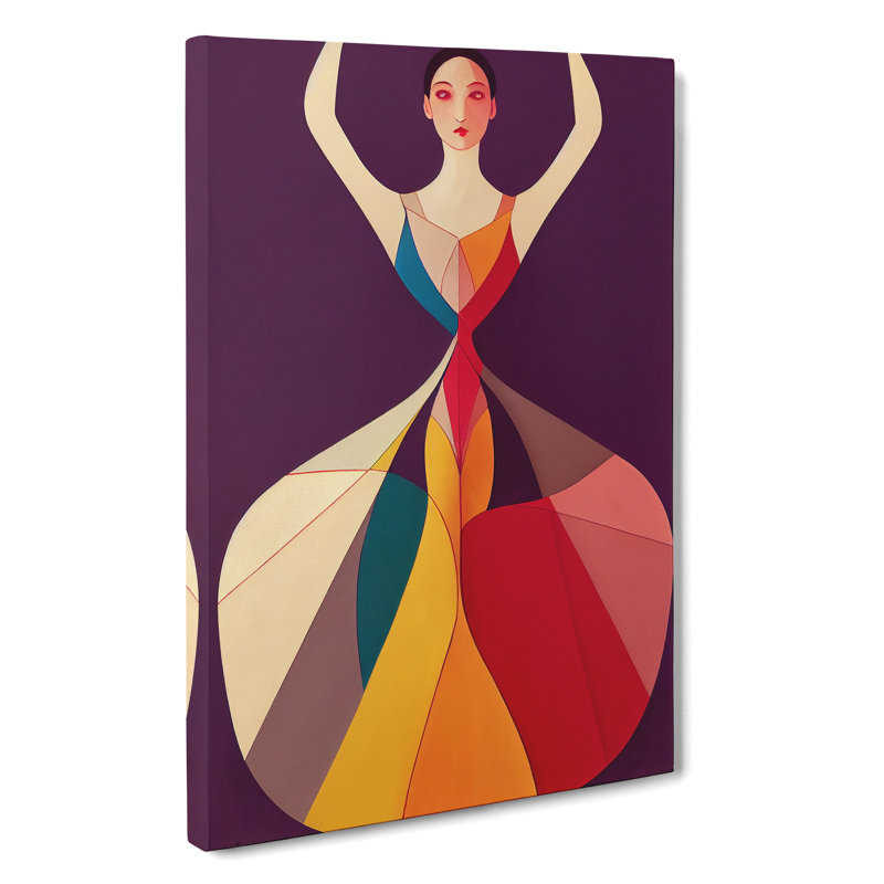 Abstract Ballerina No.6 - Wrapped Canvas, 76cm H x 50cm W x 3cm D