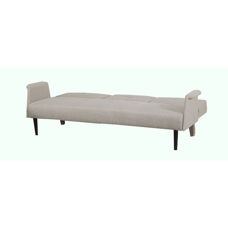 Isidore 77.17'' Upholstered Reclining Sleeper Sofa, Camel