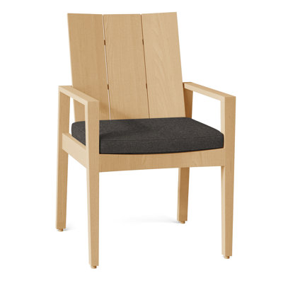 Chaise avec accoudoirs d'extérieur en teck Ashland