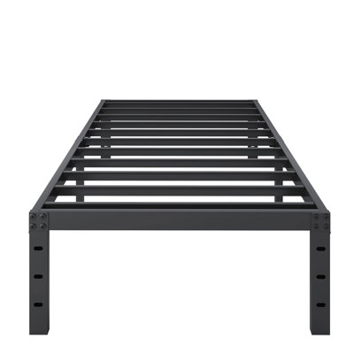 Bed Frame No Box Spring Need 14 Inch Heavy Duty Tall Platform Bed Frame