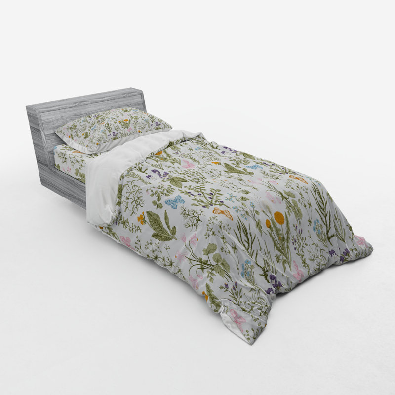 Ensemble de housse pour couette 3 pièces Floral, Housse de couette simple TG + 2 articles suppléme