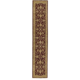 One-of-a-Kind Hand-Knotted High-Quality Maroon/Beige Runner