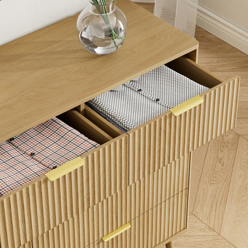 Ensemble de chambre à coucher 3 pièces (1 commode + 2 tables de chevet) (ensemble de 3), Chêne