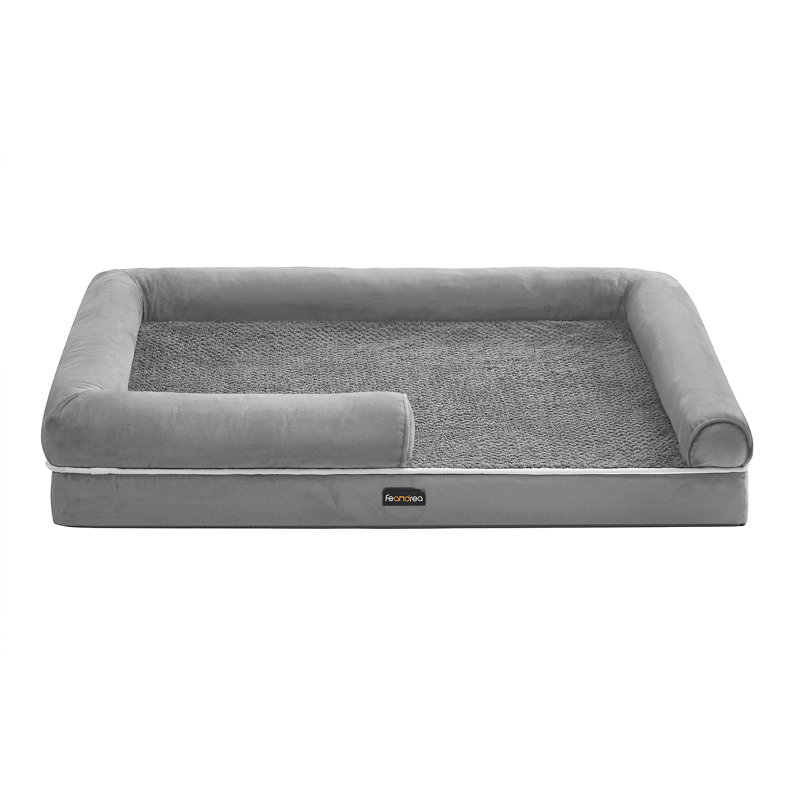120x85x20cm Polyester Pet Bed, Light Grey