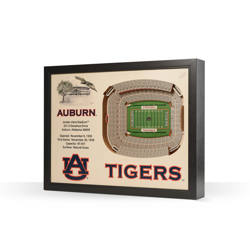 Décoration murale 25 couches NCAA, Tigers de l'Université Auburn
