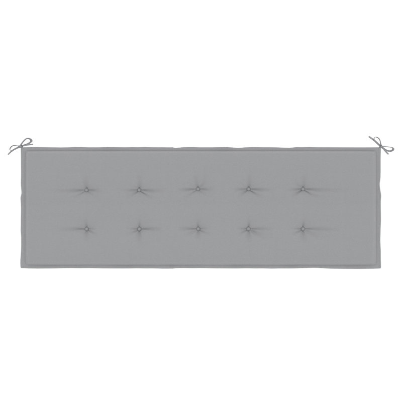 Outdoor Seat Cushion, Gray, 1.2" H x 59.1" W x 19.7" D