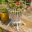 Porte-bûches en fer écusson assorti blanc (ensemble de 2)-129454071