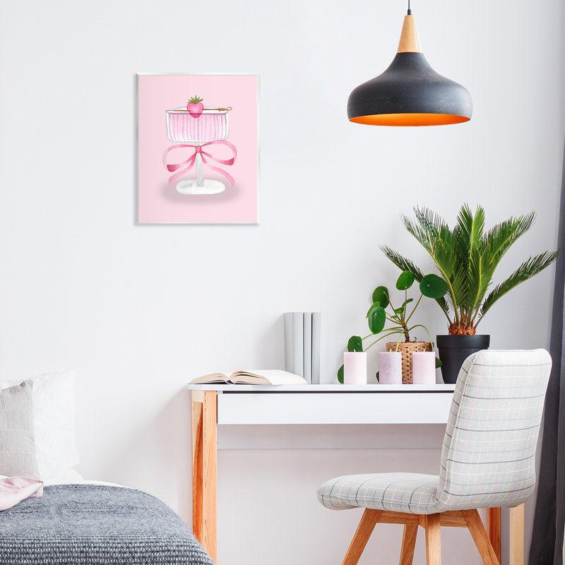 Plaque murale Coquette Strawberry Cocktail, design par Nina Jacobs