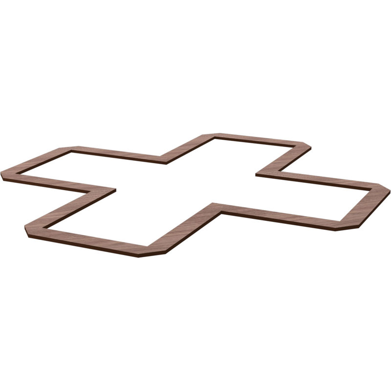 Charpente de plafond décorative Fowler, Noyer, H 60,37 po x l 60,37 po x P 0,375 po