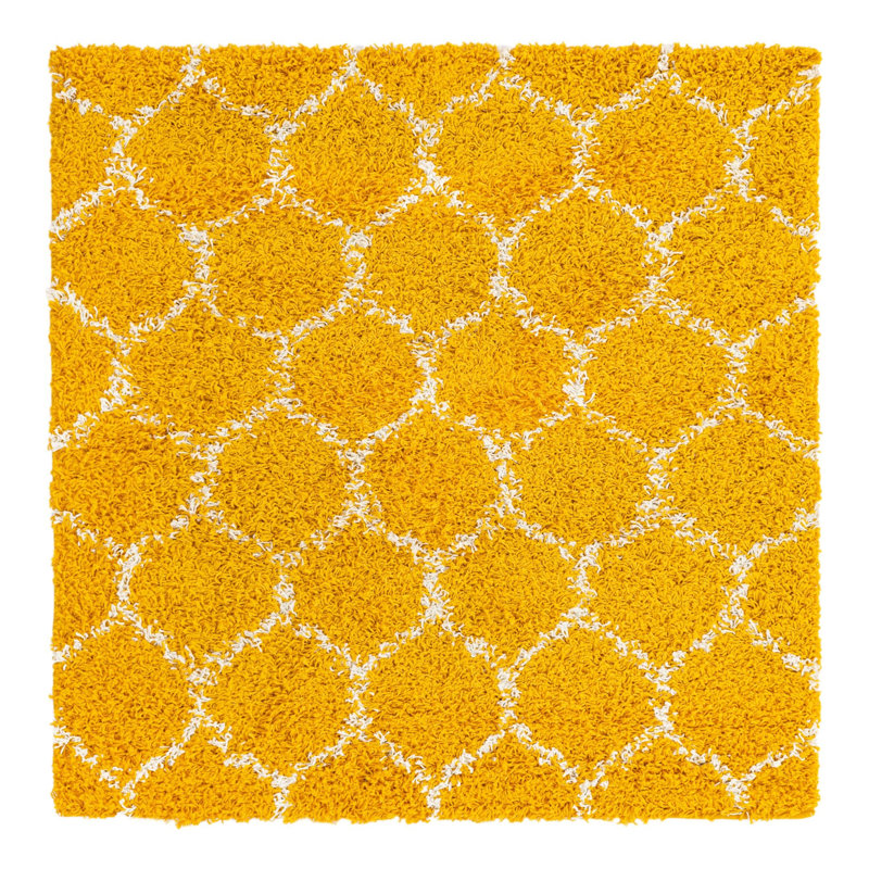 Geometric Indoor Rug, Square 4'