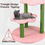 Arbre à chat à plusieurs niveaux avec perchoir douillet amovible, poteaux à griffer et jouets suspendus pour permettre aux chatons et aux chats de grimper, de se reposer et de jouer-1245023636