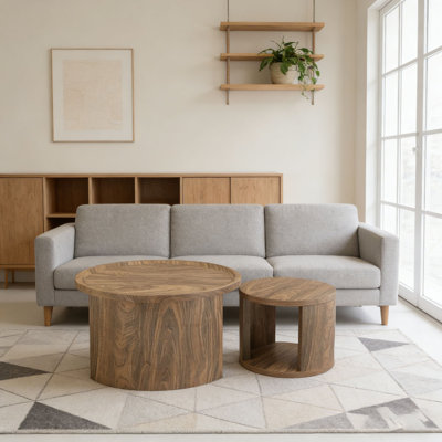 Ensemble de tables basses rondes