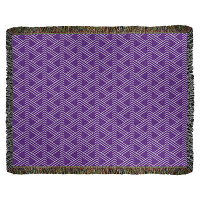 Couverture en coton tissé zigzag classique