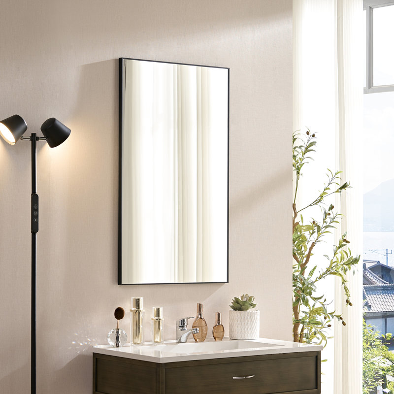Miroir de salle de bain 60 po x 22 po, noir, Noir, 60 po x 22 po