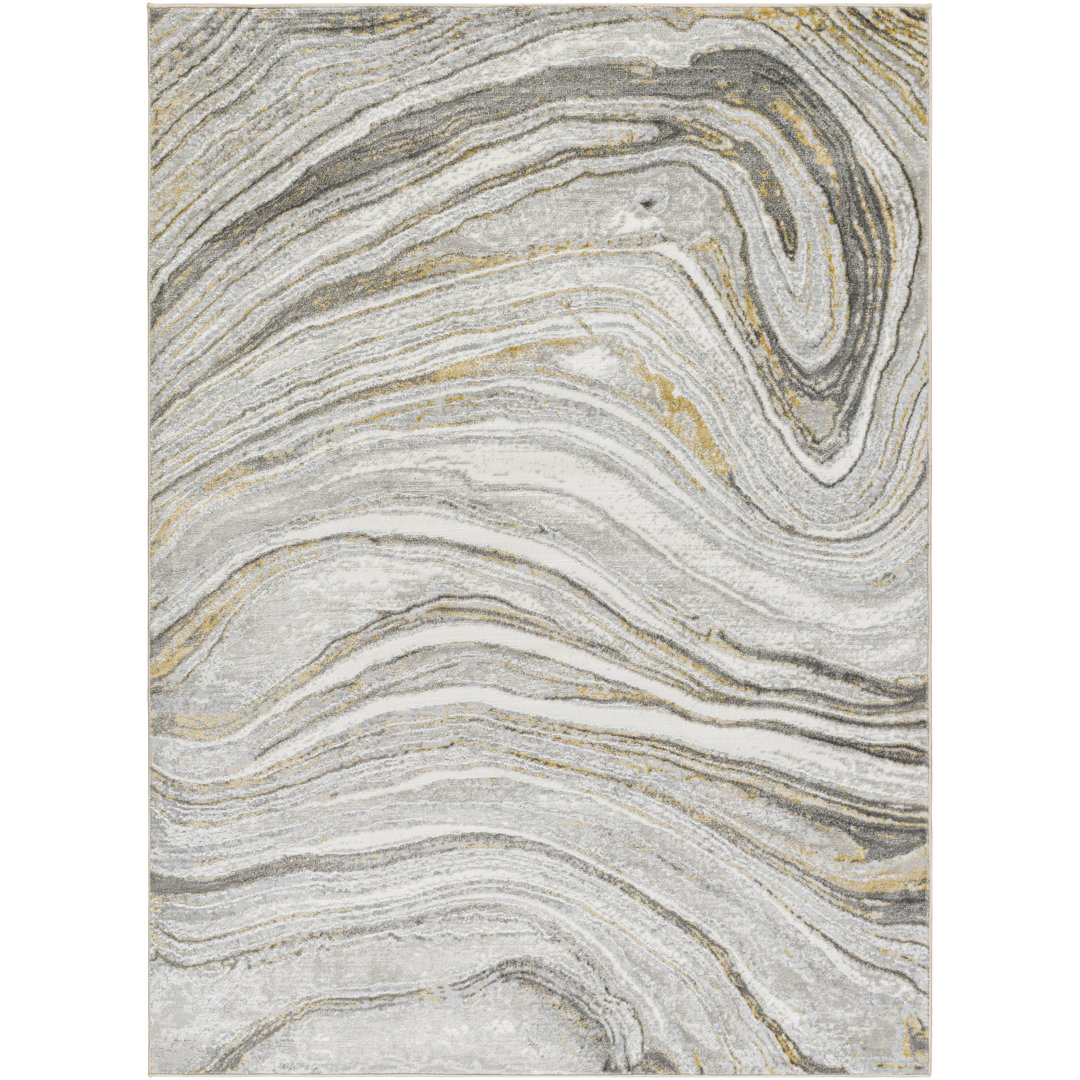 Dieter Abstract Gray Area Rug Everly Quinn Rug 