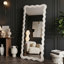 Miroir irrégulier pleine longueur ondulé avec cadre enveloppé de flanelle-1810357416-1810357429