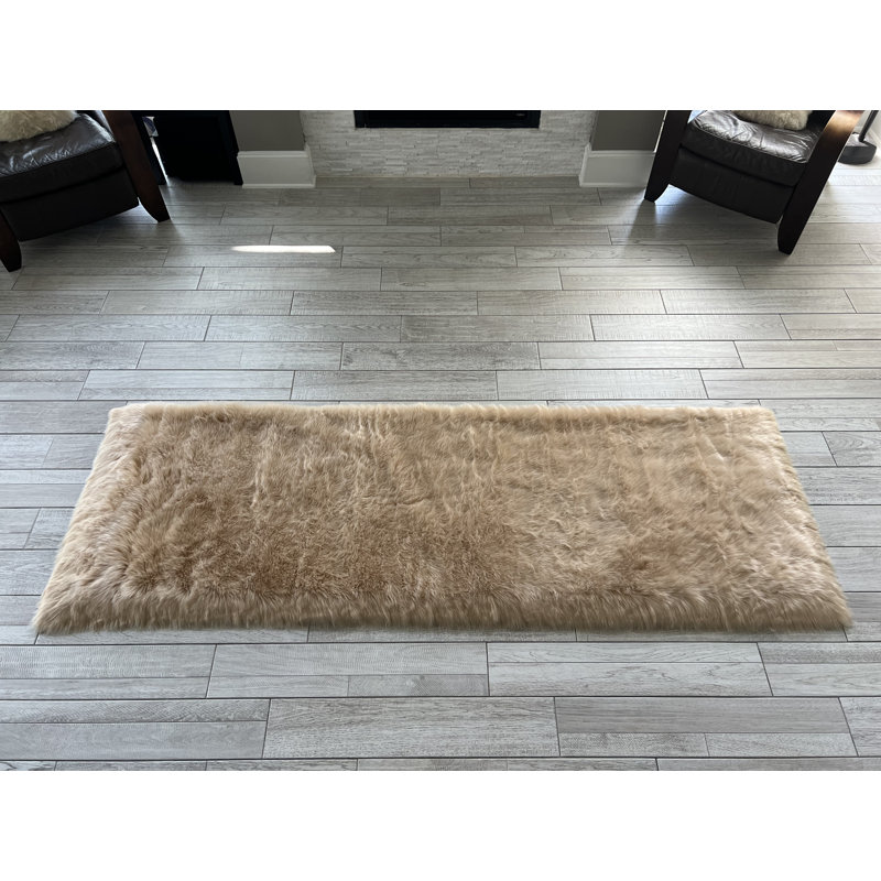 Mar Vista Faux Sheepskin Indoor Rug, Runner 2'6" x 12'
