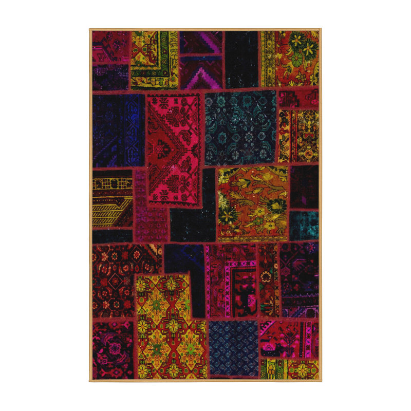 Tapis abstrait abstrait moderne, Rectangle 5 pi x 7 pi
