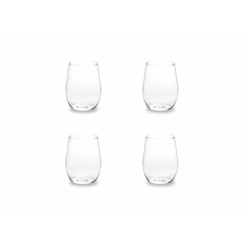 Farm to Table Clear Glass Stemless Whiskey Glass Set