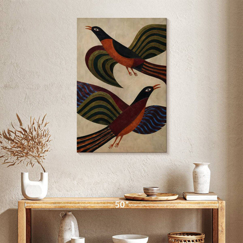 Patterned Bird Print, 36" H x 24" W