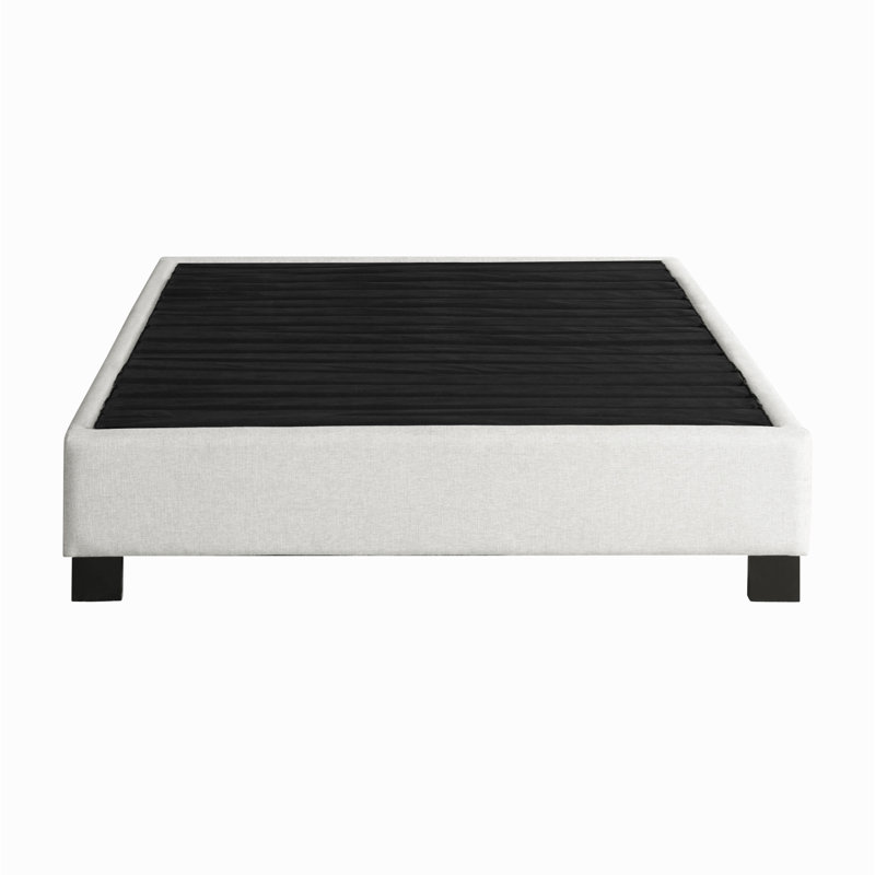 Base de lit tapissier Modern Contempo, Beige, Grand lit