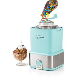 Ovente Electric Ice Cream Maker, Sorbet & Frozen Yogurt Processor Machine, Blue