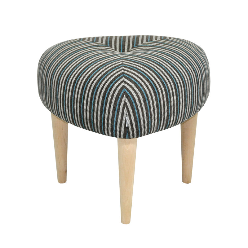 Solid + Manufactured Wood Accent Stool, Multi-coloured
