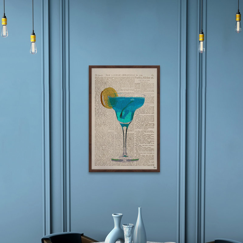 « blue margarita », reproduction d’impression encadrée, H 36 po x l 24 po x P 1,5 po