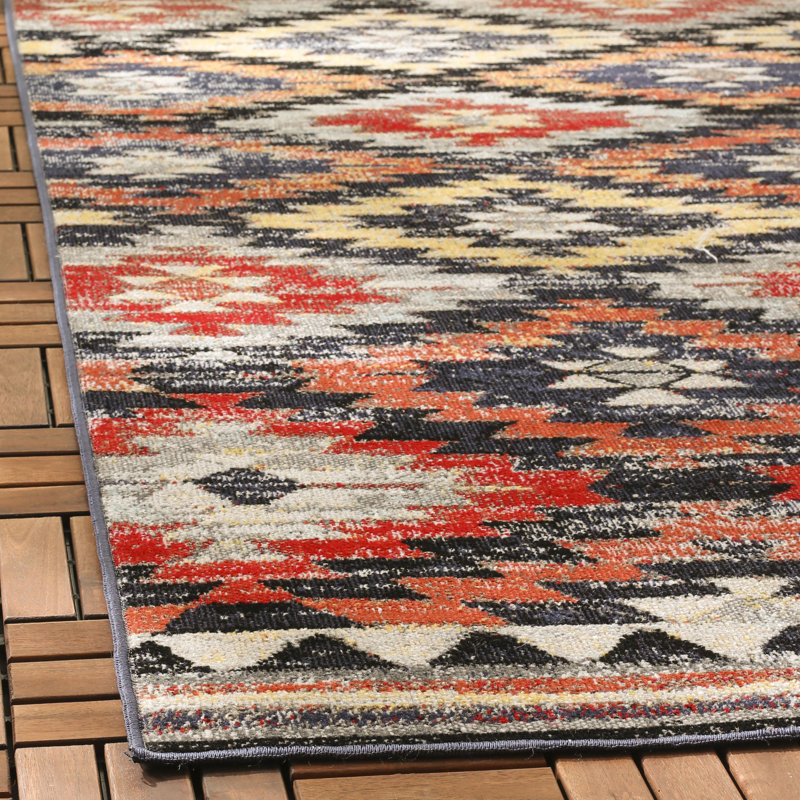 Depuy Performance Southwestern Indoor/Outdoor Area Rug, Rectangle 4' x 6'