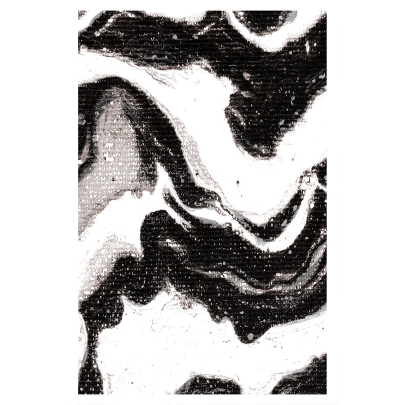 Black White Marble 1 Piece Wrapped Canvas Painting, 30cm H x 20cm W
