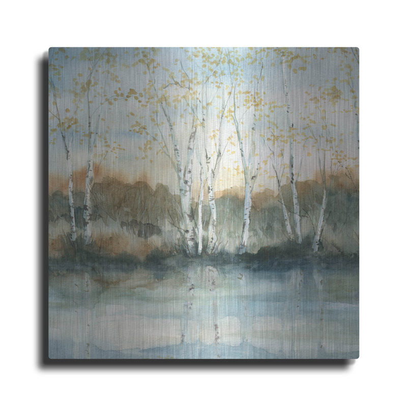 «Birch Riverbank» par Carol Robinson, H 12 po x l 12 po