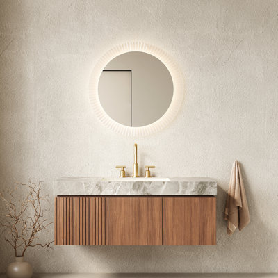 Meuble-lavabo de salle de bain 48 po, armoire de rangement en contreplaqué, pierre frittée grise, lavabo en céramique, 3 trous pré-percés, conception artistique flottante 48 po avec évier pré-assemblée, robinet de grande capacité