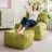 Cube-Shaped Corduroy Pouf Ottoman, Square Large Floor Cushion Seat with Foam Chunk Filling, Foot Stool for Living Room, Bedroom-1907913245-1907207881