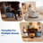  Upholstered Armless Swivel  Square-shaped Accent Chair-1129305053