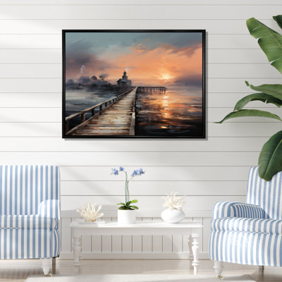 Pier Misty Morning Pier II - Coastal Pier Wall Art Prints