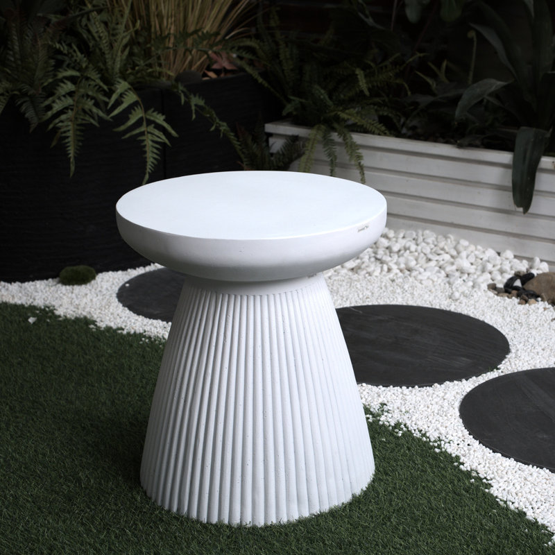 Table d'appoint moderne avec terrasse H 18,1 po pour jardin, cour, intérieur et extérieur