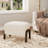 White Boucle With Legs, Contemporary Design, Ideal As Extra Seating, 19.11 In Width Style, Multi - Purpose Living Room, 15.51 Height