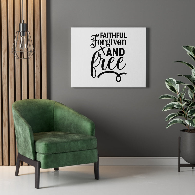Faithful Forgiven And Free - Wrapped Canvas Print, 61cm H x 76cm W