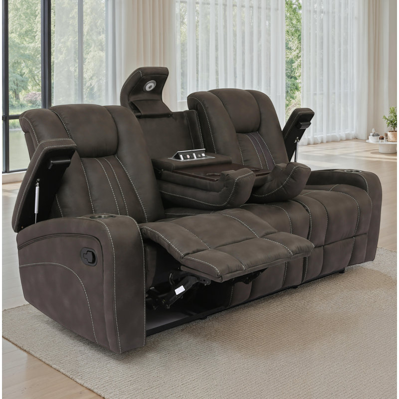 Canapé inclinable manuel Marlow, Gris anthracite