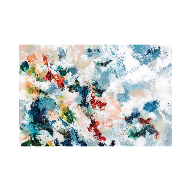 Meltemi par Cristina dalla Valentina-impression d’art graphique, H 32 po x l 48 po x 1,5 po, Pas de tapis, Toile tendue