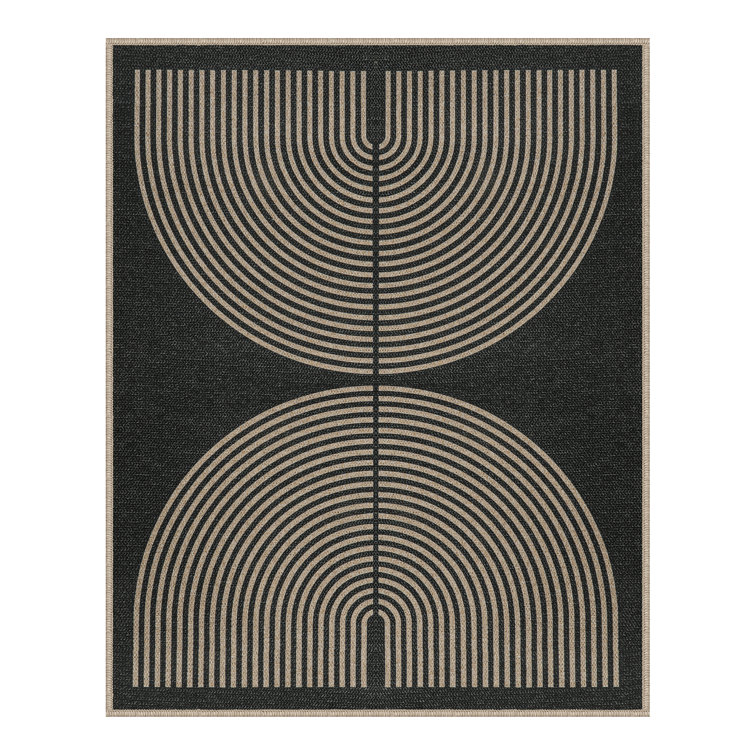 Modern Rainbow Outdoor Easy Jute Rug Area Rugs Living Room Patio Rug Farmhouse Indoor Carpet