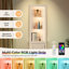 70,87 po 3 couches d'armoire de coin décorative 3 couches avec lumière DEL