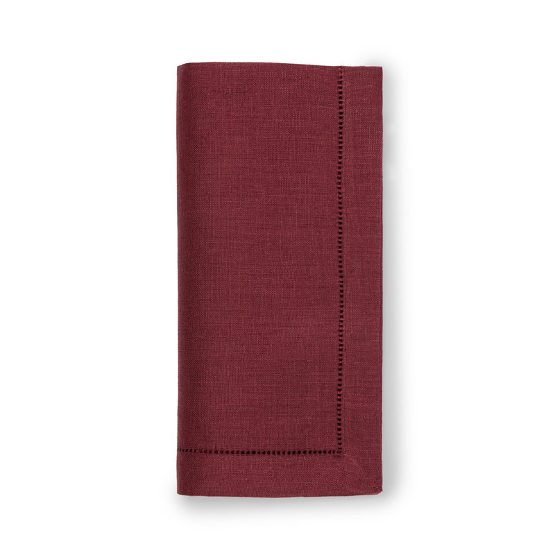 Festival Linen Square Napkins, Merlot