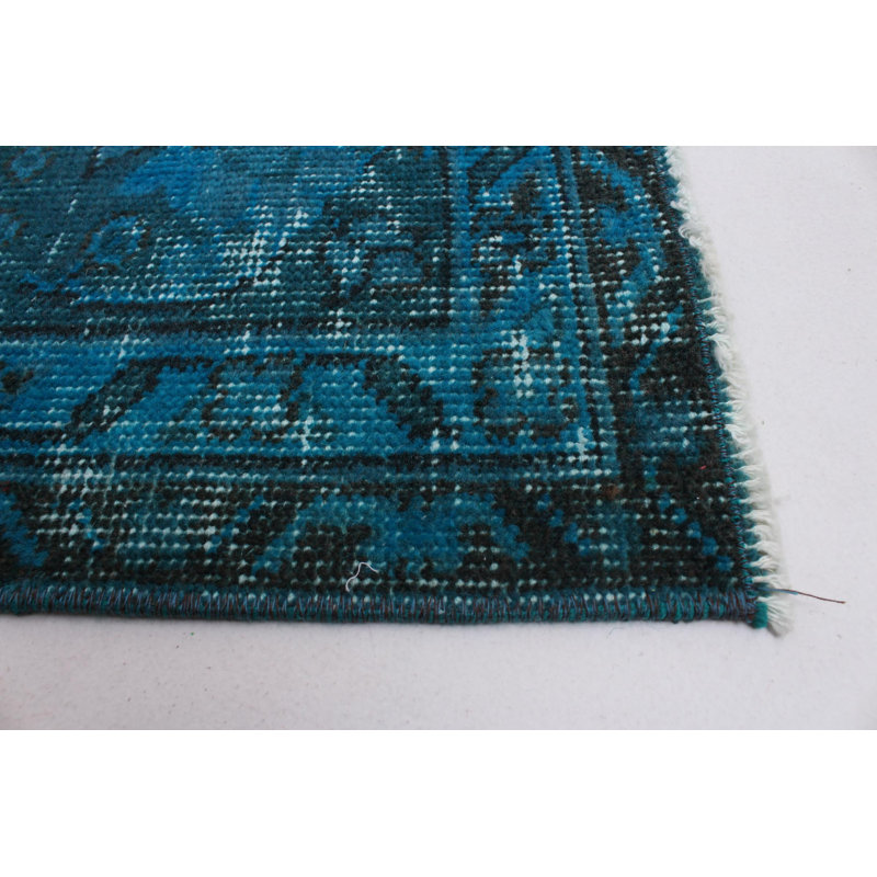Tapis unique en laine noué à la main nouvel âge de 6 pi 9 po x 10 pi 3 po Ozbourn